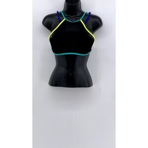 NO BOUNDARIES Womens Swim Top With Mesh SZ M